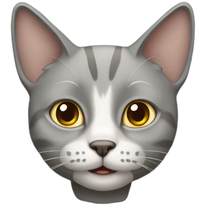 fold-eared gray cat emoji