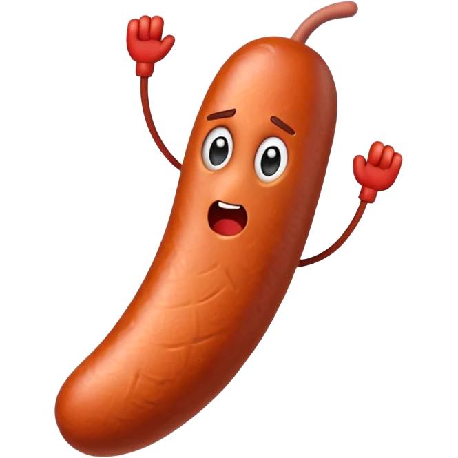 Furious sausage emoji