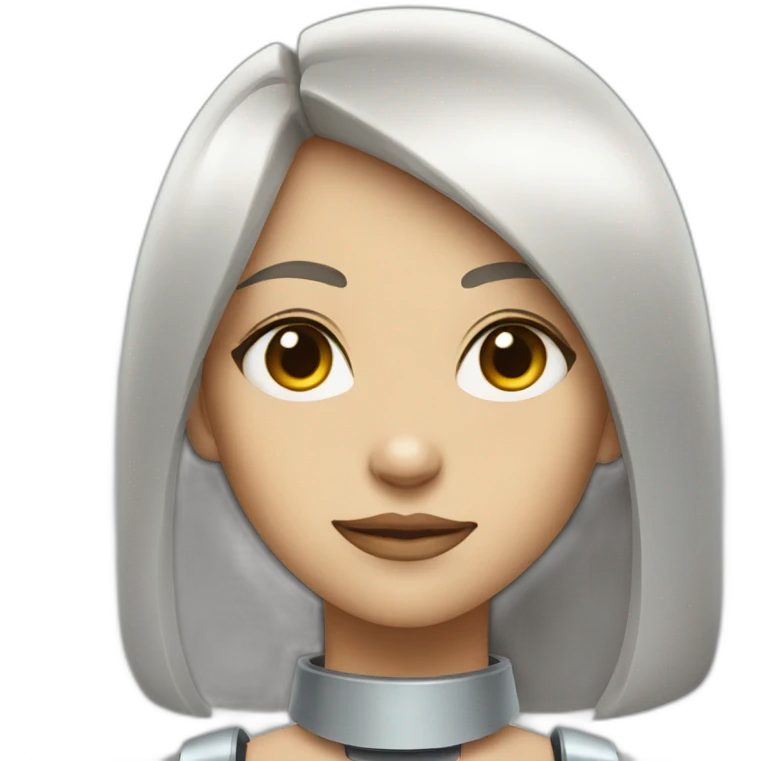 robot girl face only emoji