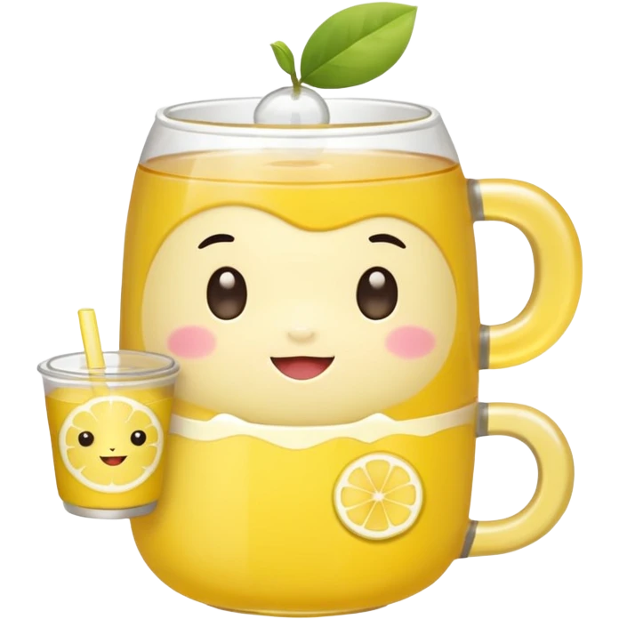 Sanrio with lemon tea emoji