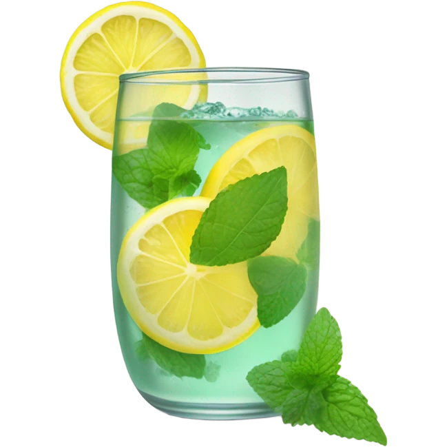 Lemon and mint juice emoji
