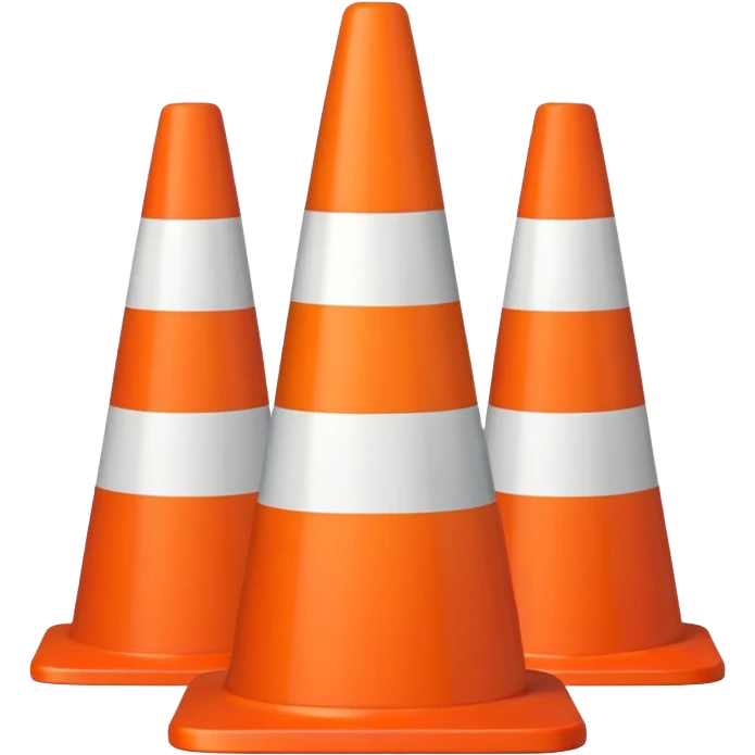 Warning Cone red emoji