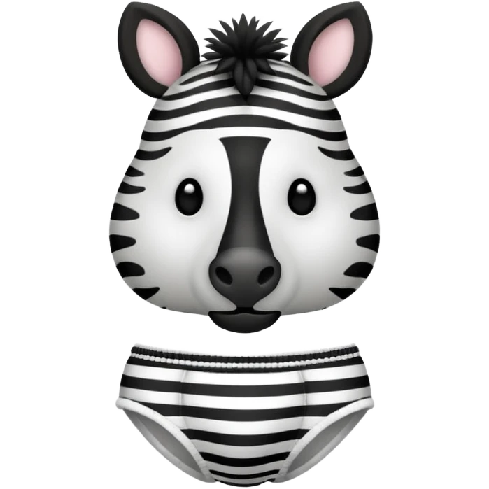  zebra in underwear emoji