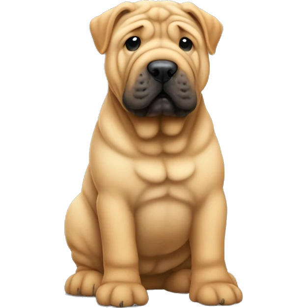 Shar pei dog please I need a fluffy blue one emoji
