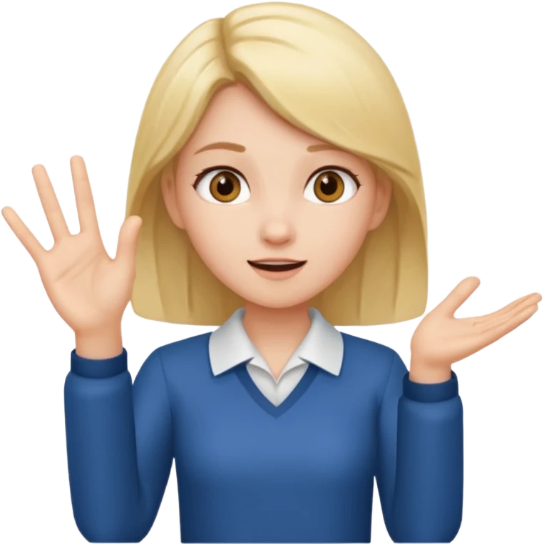 A girl teaching words..so i need a girl position like she us teaching..like real speaking  emoji