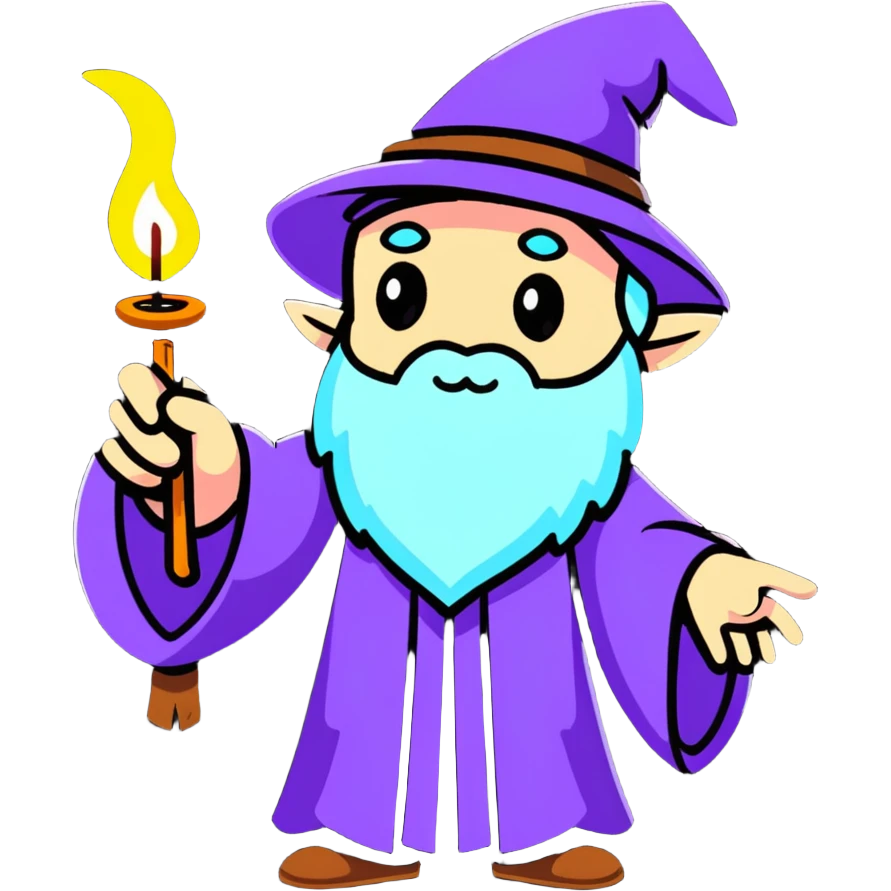 wizard hand casting spell with glowing magic wand emoji