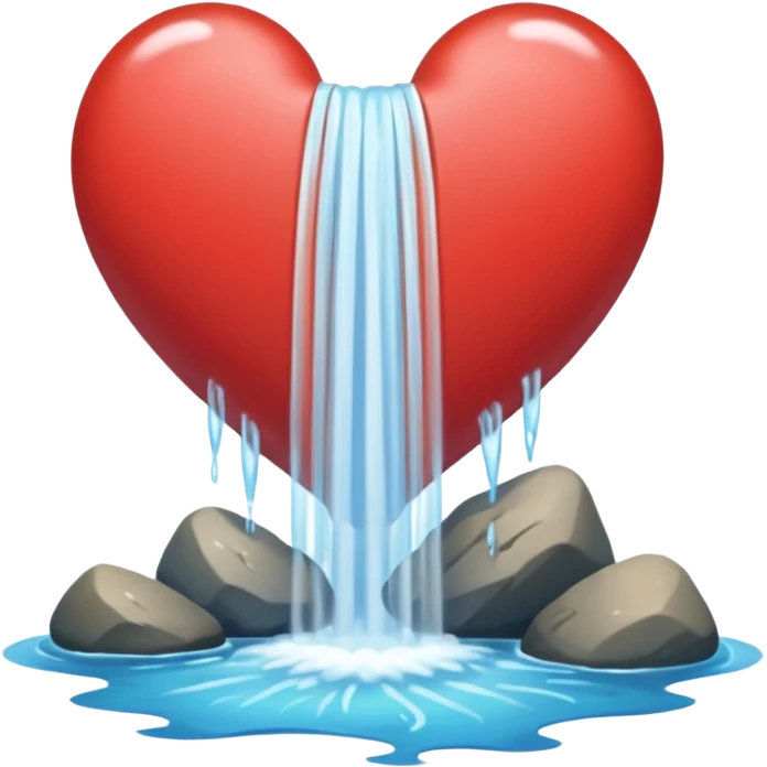 heart shaped - watterfall emoji