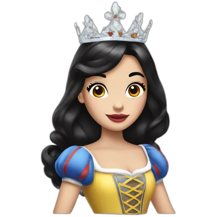 Snow White black hair princess emoji
