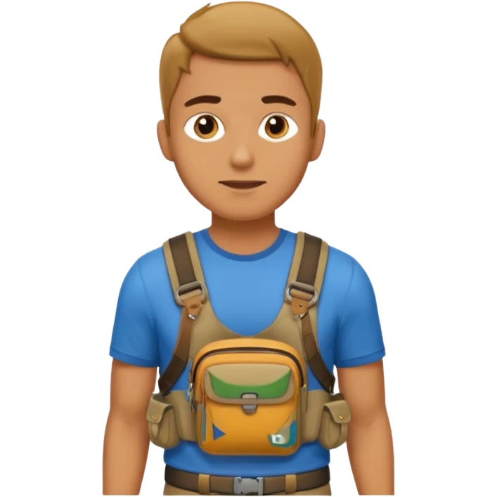 man with waist bags emoji