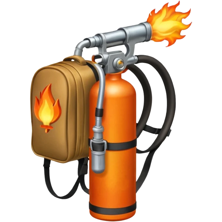 flame thrower with backpack emoji
