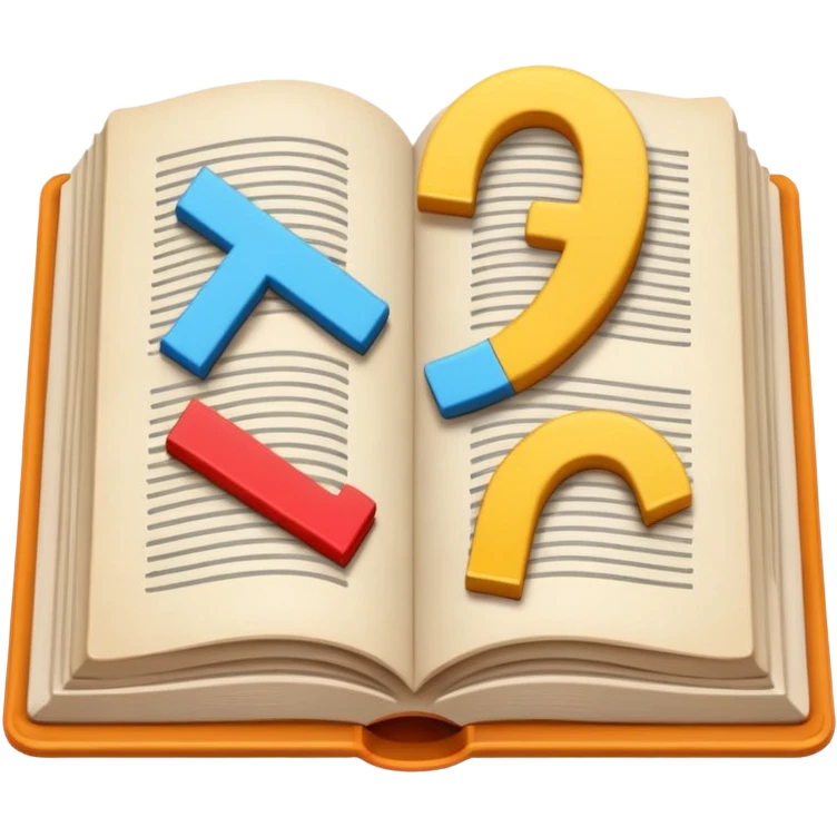A minimalist emoji-style icon representing wordplay — symbolizing creativity with language. It features an open book or speech bubble merging with playful letters or word fragments, forming a clever visual pun. emoji