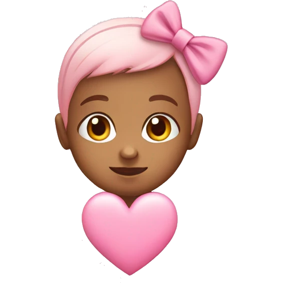 pink heart with a baby pink bow emoji