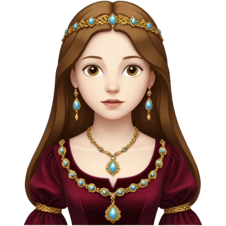  portrait of a Renaissance woman emoji