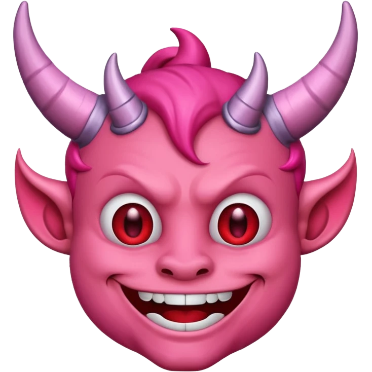Devil emoji but pink emoji