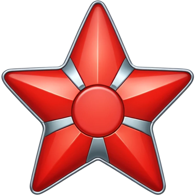 red 5 stars crest emoji