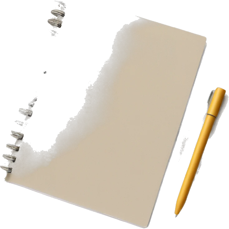 Spiral notebook, dotted pages Sand emoji