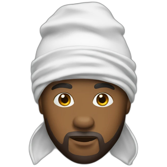 Bear in a durag emoji