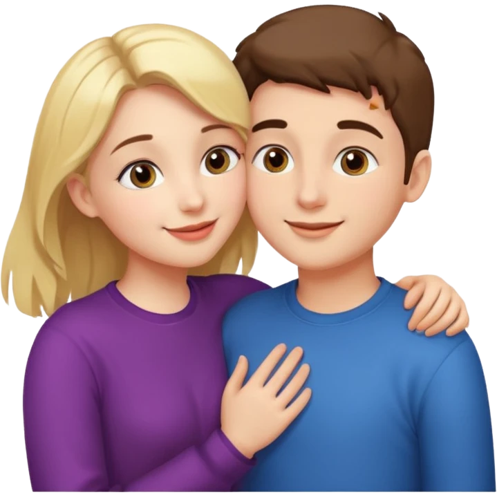 Çırılçıplak kız ve erkek öpüşüyorlar ayakta emoji