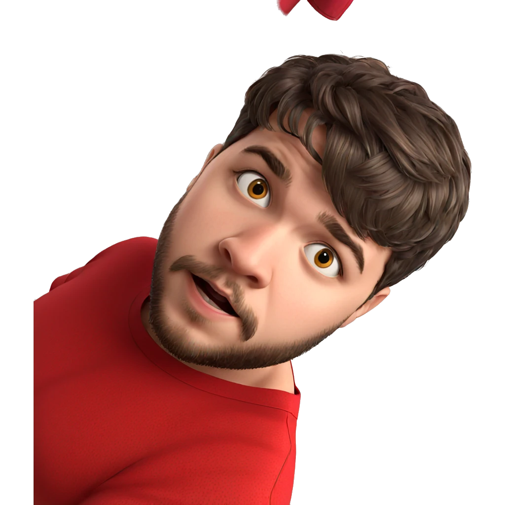 curious male in red shirt emoji