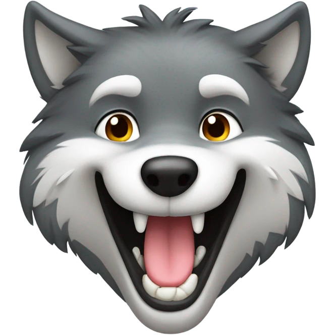 Furry wolf smile emoji