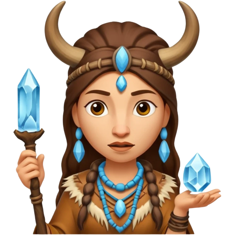 woman shaman, ice age emoji