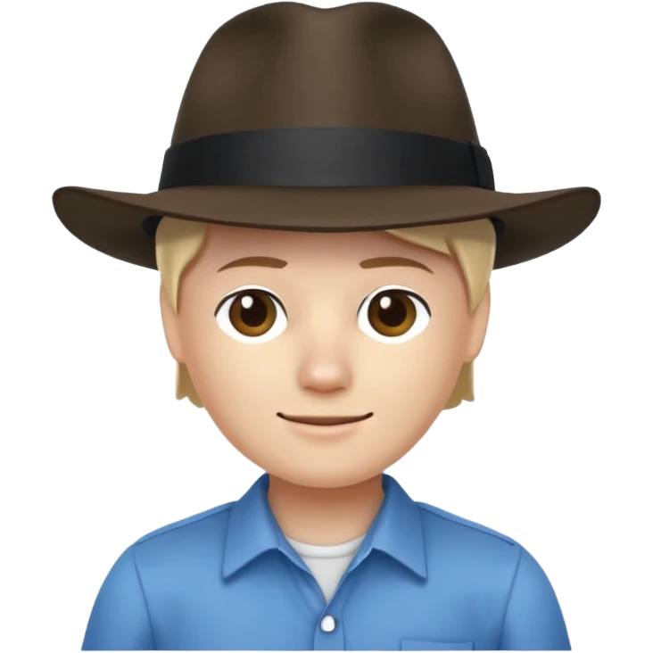 A roblox noob with a fedora hat emoji