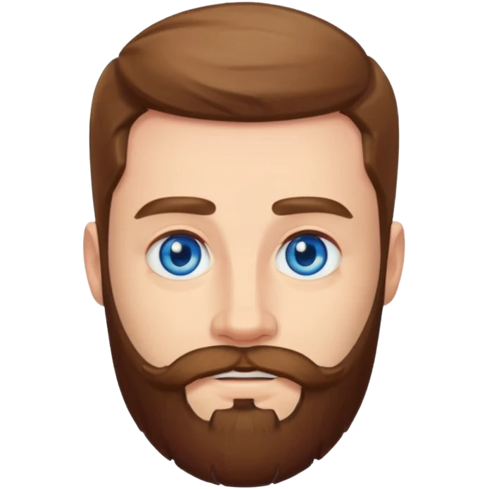 Man met een baard en felle blauwe ogen emoji