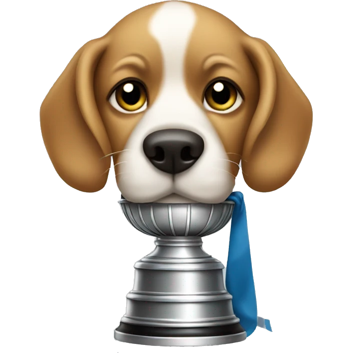 Dog holding a Stanley cup emoji