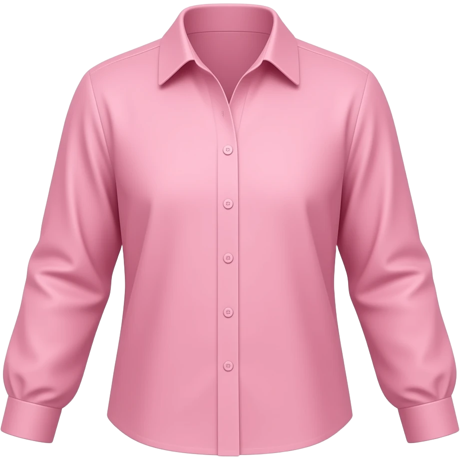 pink blouse, no buttons and long sleeve emoji