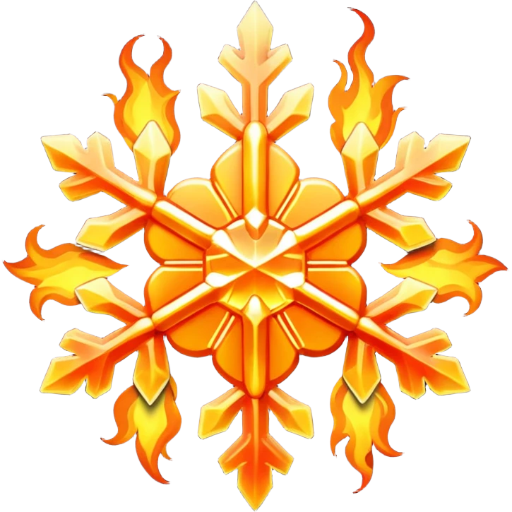 fiery snowflake emoji