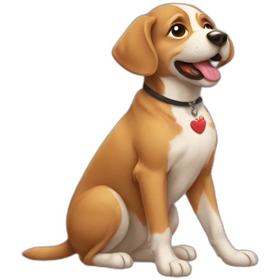 Dog love emoji