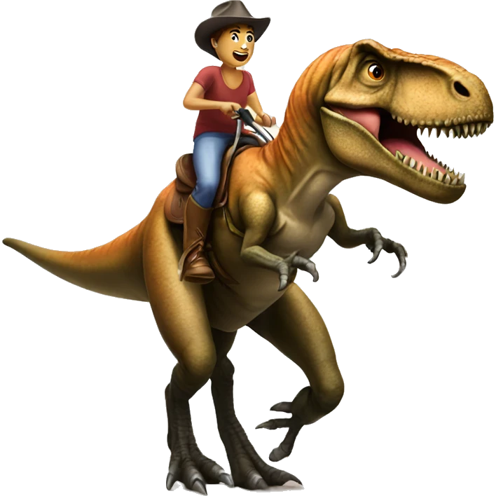 t-rex riding a hourse emoji
