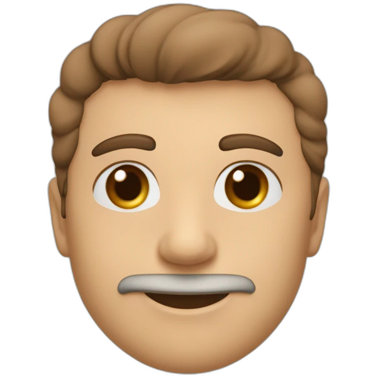 Victor couleur de peau beige tennisman cheuveux court marron yeux marrons emoji