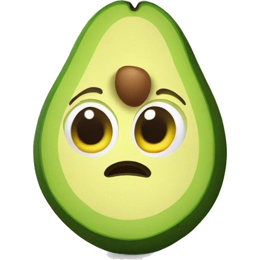 avocado with cute eyes emoji