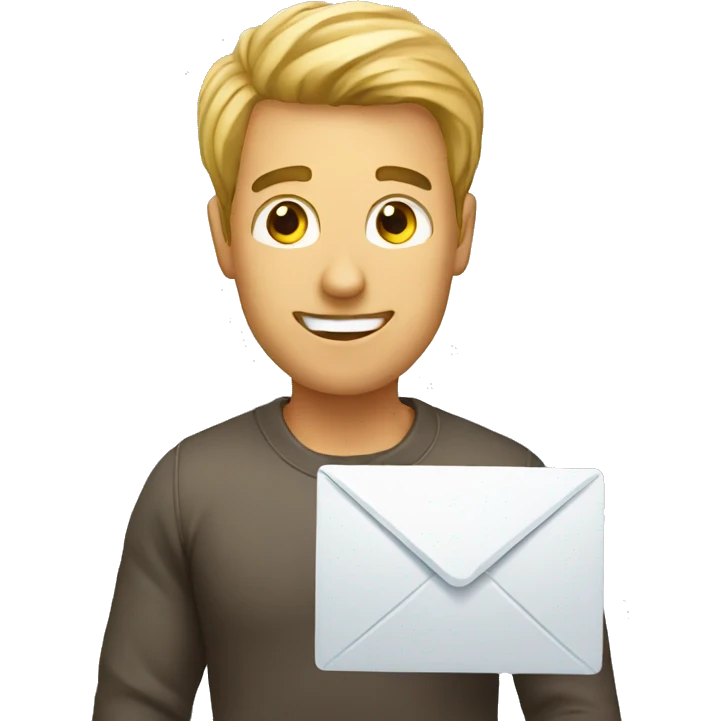 Man showing E-Mail emoji
