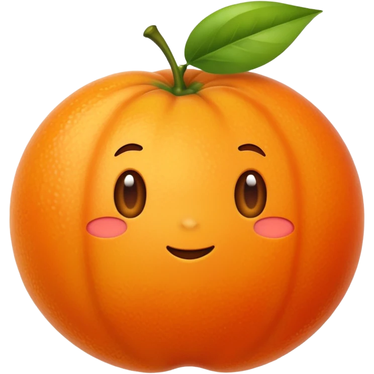 i want a happy orange fruit. emoji