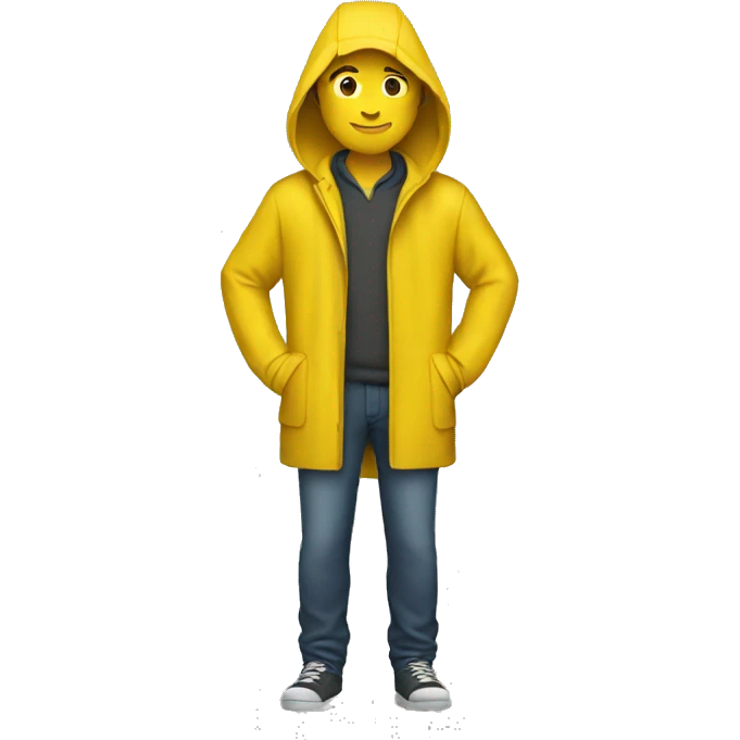 yellow raincoat without hood emoji