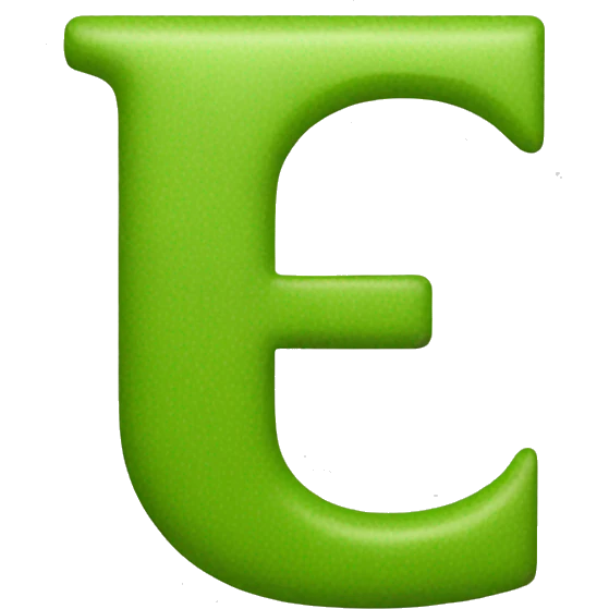 the letter e emoji