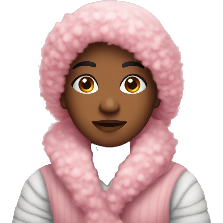 Cute Christmas pink cozy  emoji