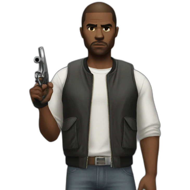 Gta personage and gun emoji