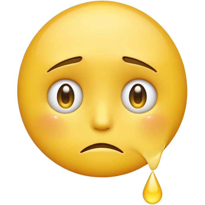 A sad emoji hiding its emotions  emoji