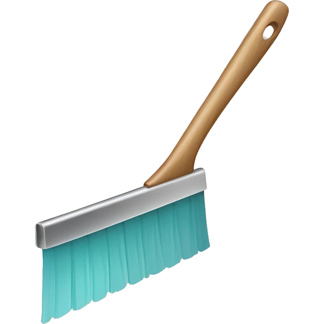 squeegee with long wooden handle emoji