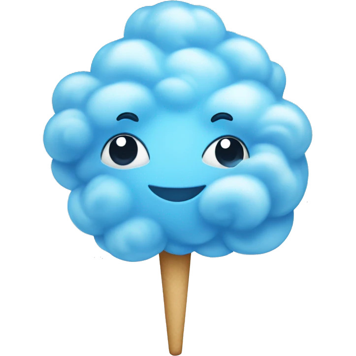 blue cotton candy emoji