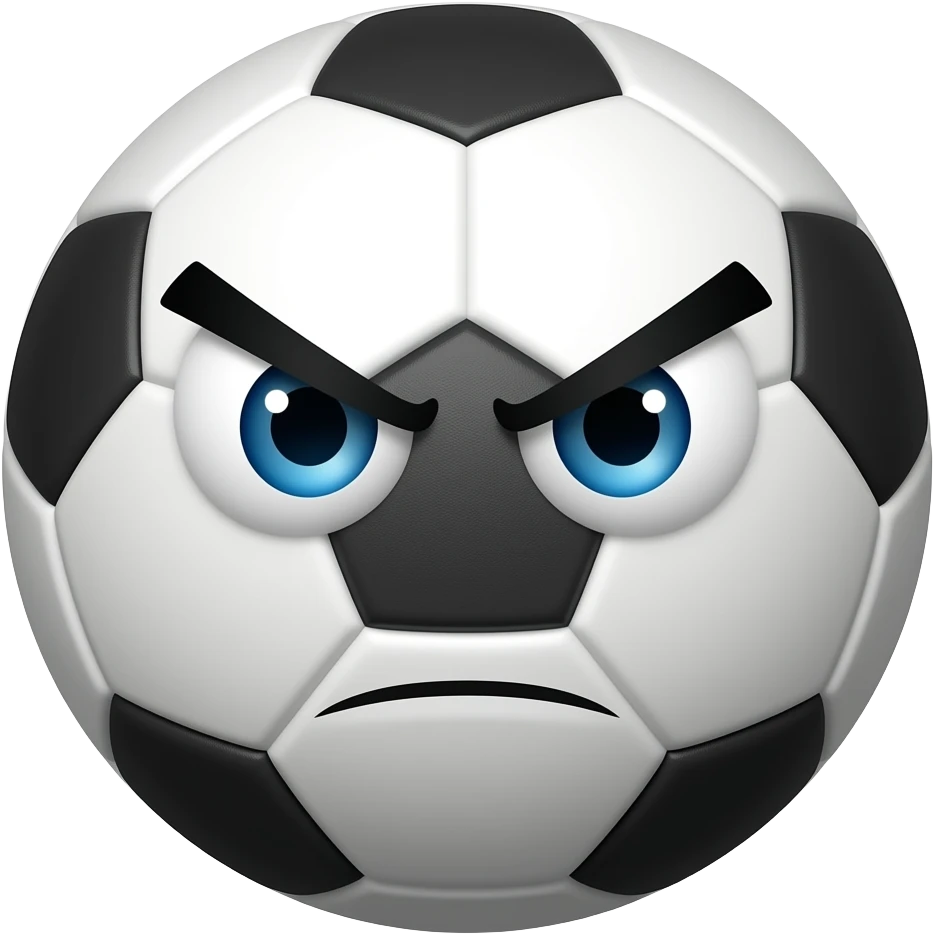 angry soccerball emoji