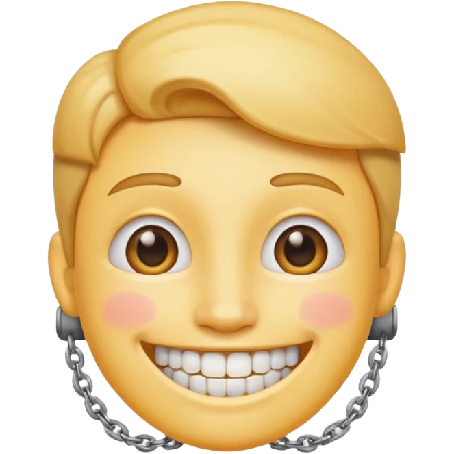 Emoji sonriente con brackes emoji