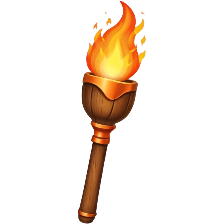 a torch on fire emoji
