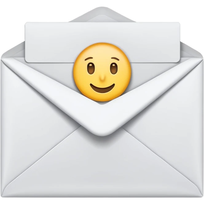 an envelope with a folded paper emoji