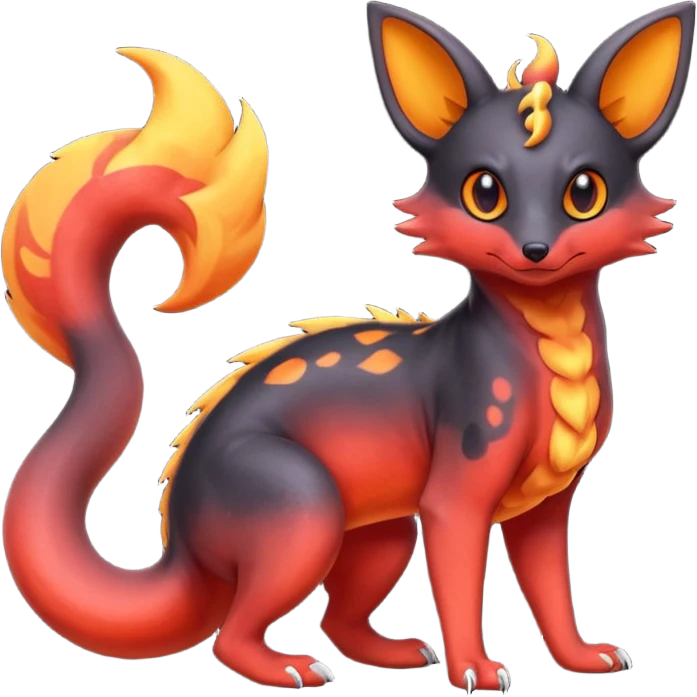 magma-gradients-colored Genet-Salandit-Umbreon-Flareon-Hybrid (Full body) emoji