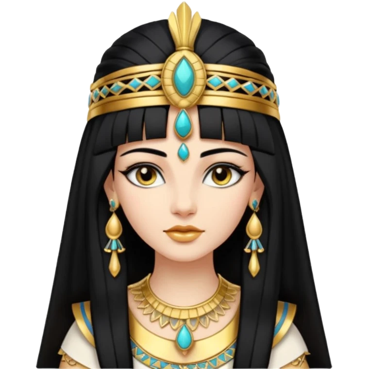 long hair, cleopatra emoji