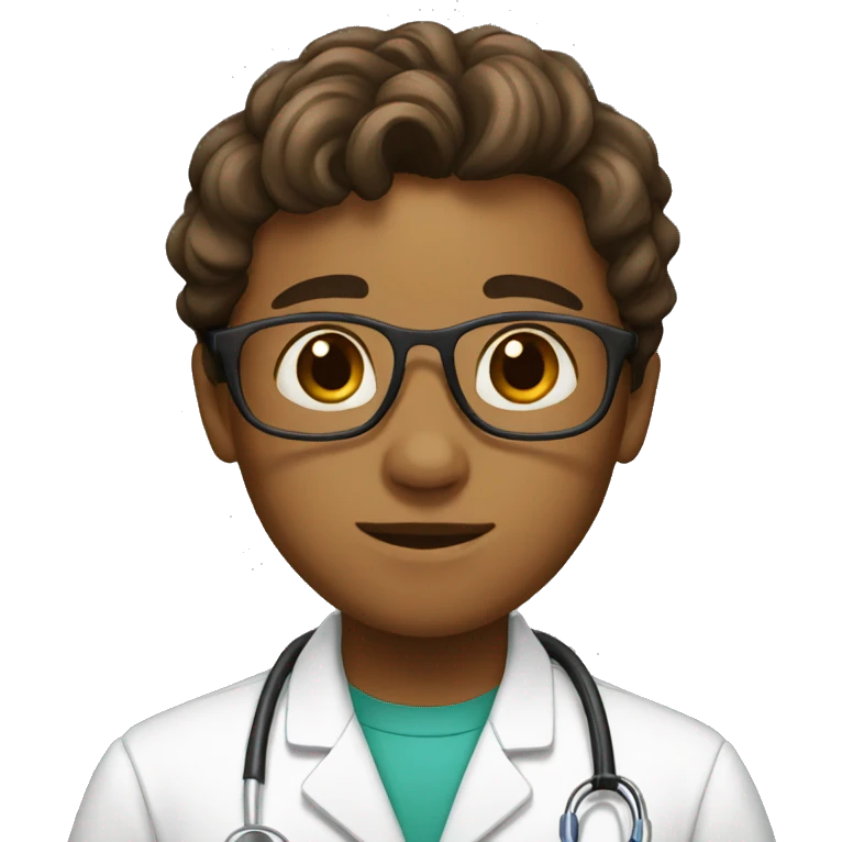 light brown boy like a doctor emoji